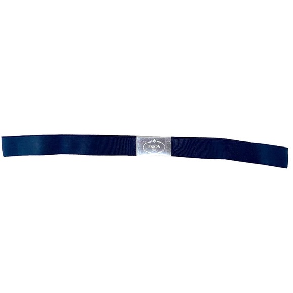 PRADA MILANO Nylon Navy Belt Women’s size 34” Made in Italy - Picture 1 of 12